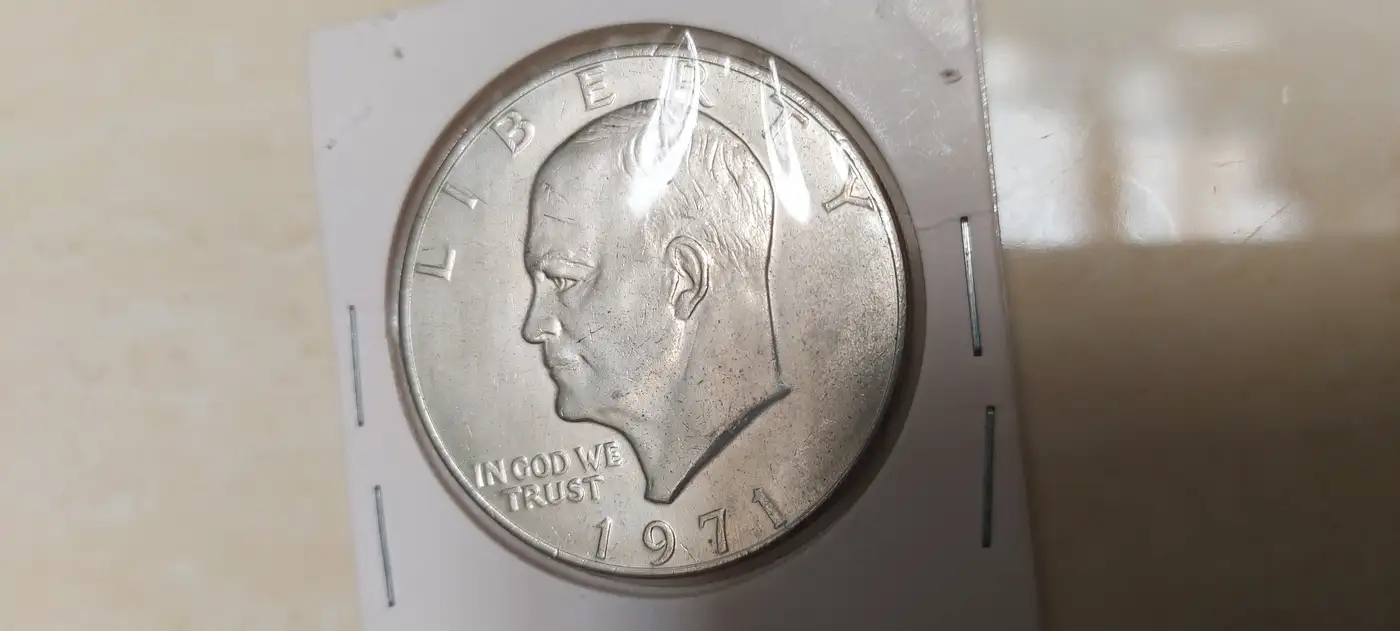 1971-Eisenhower-Dollar-Plated-Or-Normal.-Weight-2.78-G